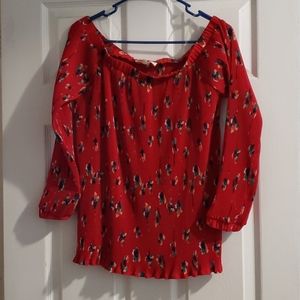 Entro off-shoulder long sleeve blouse